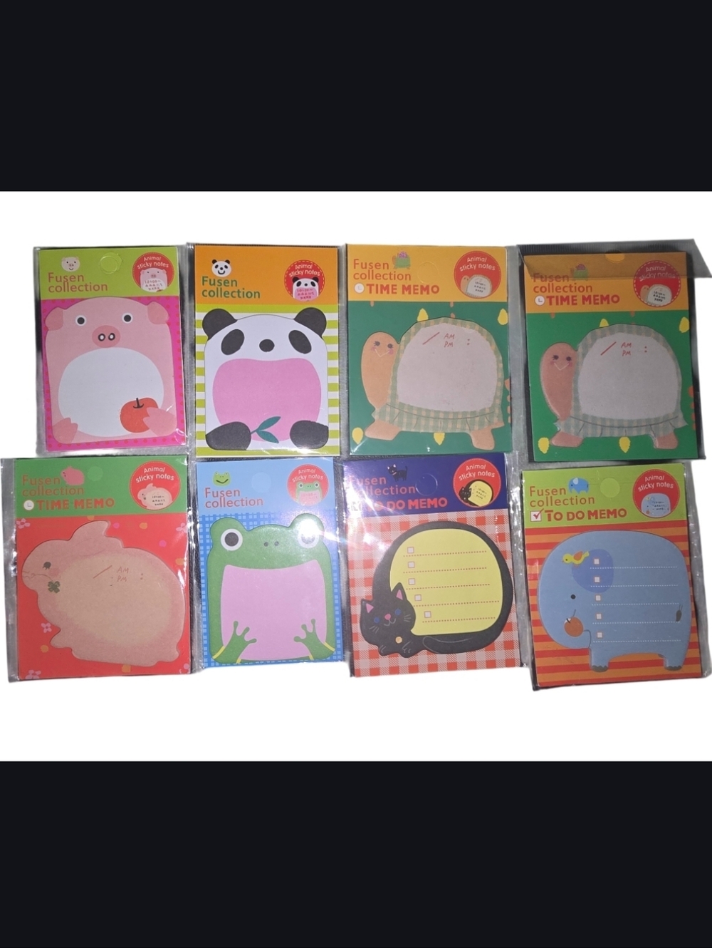 8 Collection Animal Sticky Note Pads - Assorted Colors